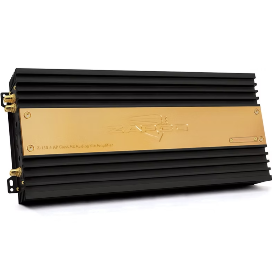 ZAPCO Z-150.4 AP 4-kanałowy wzmacniacz klasy AB klasy audiofilskiej 4-kanałowy wzmacniacz audiofilski klasy A/AB, moc przy 4Ω: 4 x 150 W